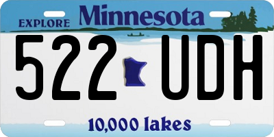 MN license plate 522UDH