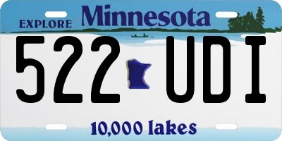MN license plate 522UDI