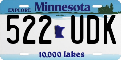 MN license plate 522UDK