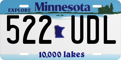 MN license plate 522UDL