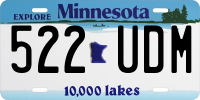 MN license plate 522UDM