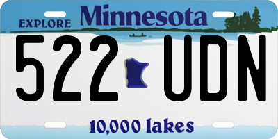 MN license plate 522UDN