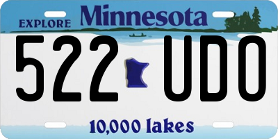 MN license plate 522UDO