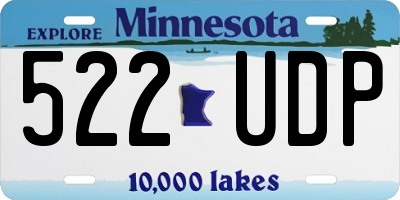 MN license plate 522UDP