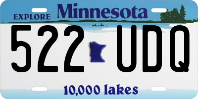 MN license plate 522UDQ