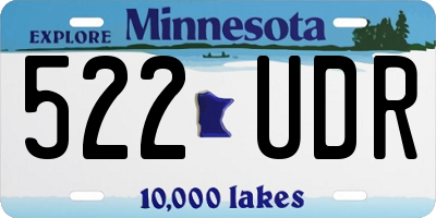 MN license plate 522UDR
