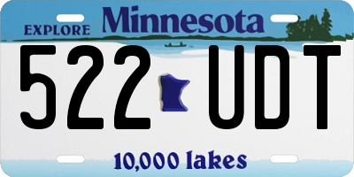 MN license plate 522UDT