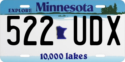 MN license plate 522UDX