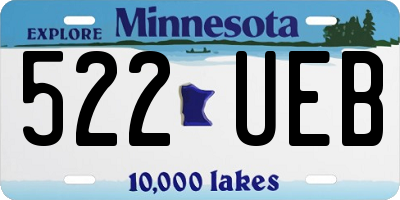 MN license plate 522UEB