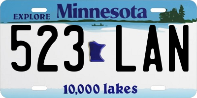 MN license plate 523LAN