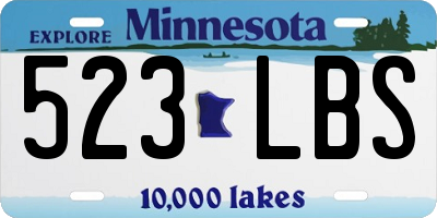 MN license plate 523LBS