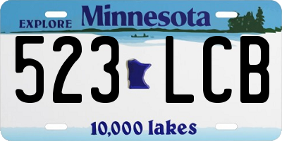MN license plate 523LCB