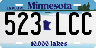 MN license plate 523LCC