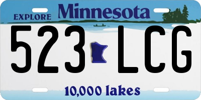 MN license plate 523LCG