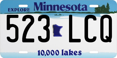 MN license plate 523LCQ