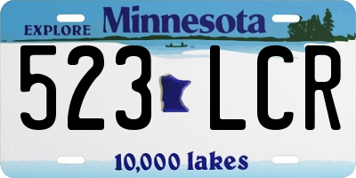 MN license plate 523LCR
