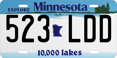 MN license plate 523LDD