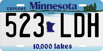 MN license plate 523LDH
