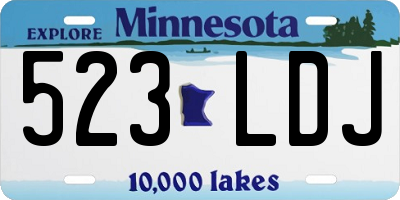 MN license plate 523LDJ