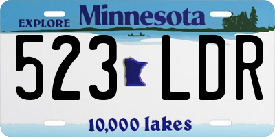 MN license plate 523LDR
