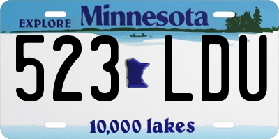 MN license plate 523LDU