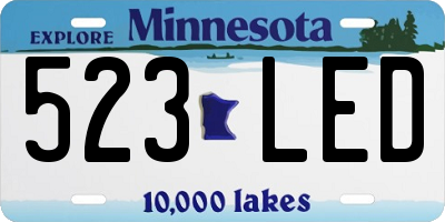 MN license plate 523LED