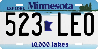 MN license plate 523LEO