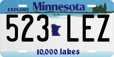 MN license plate 523LEZ