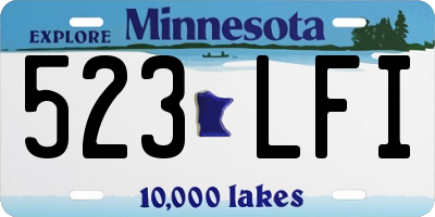 MN license plate 523LFI