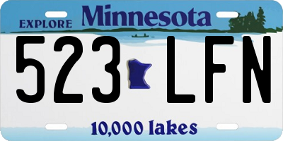 MN license plate 523LFN
