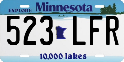 MN license plate 523LFR