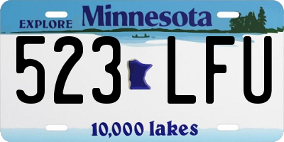 MN license plate 523LFU