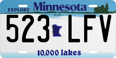 MN license plate 523LFV