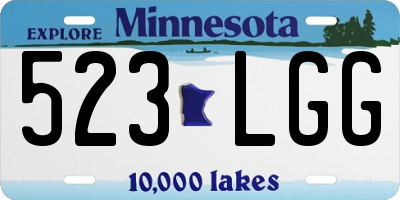 MN license plate 523LGG