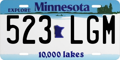MN license plate 523LGM