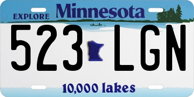 MN license plate 523LGN