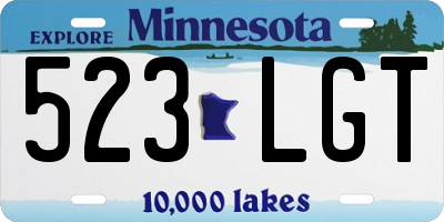 MN license plate 523LGT