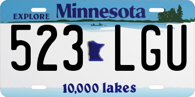 MN license plate 523LGU