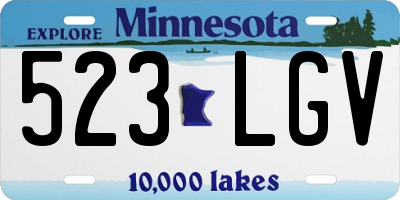 MN license plate 523LGV