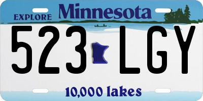 MN license plate 523LGY