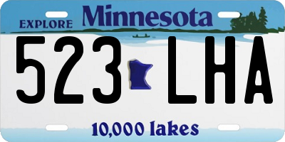 MN license plate 523LHA