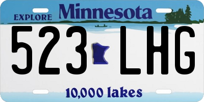 MN license plate 523LHG
