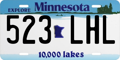 MN license plate 523LHL