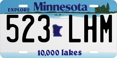 MN license plate 523LHM