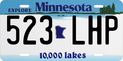 MN license plate 523LHP
