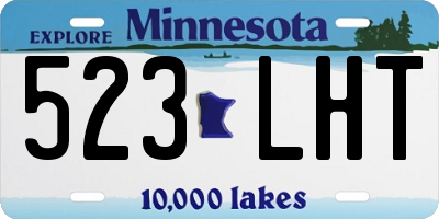 MN license plate 523LHT