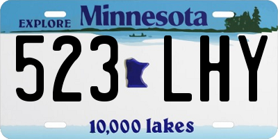 MN license plate 523LHY