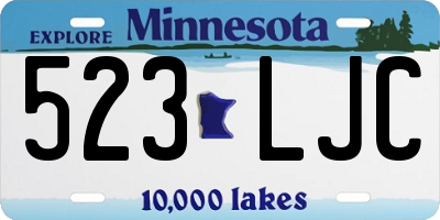 MN license plate 523LJC