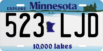 MN license plate 523LJD