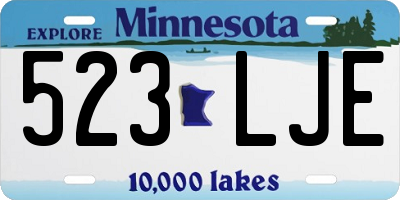 MN license plate 523LJE